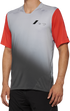 100% Celium Short-Sleeve Jersey - Gray/Racer Red - Large 40011-00012