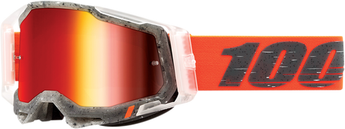 100% Racecraft 2 Goggle - Schrute - Red Mirror Lens 50010-00014