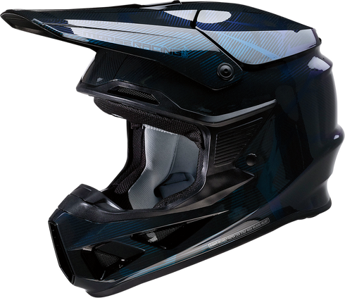 MOOSE OFFROAD F.I. Helmet - Agroid Camo - MIPS® - Iridescent Blue - Large 0110-7755