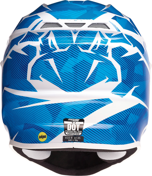 MOOSE OFFROAD F.I. Helmet - Agroid Camo - MIPS® - Blue/White - 2XL 0110-7771