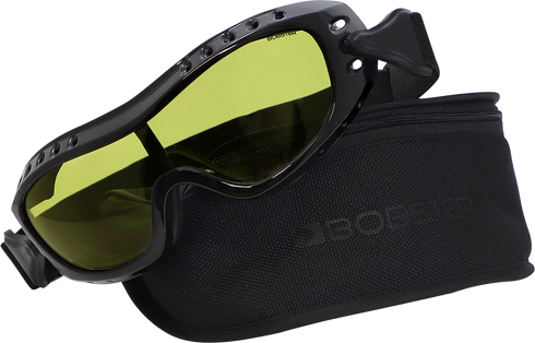 BOBSTER Night Hawk Goggle - Gloss Black - Yellow Lens BHAWK01Y