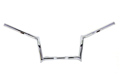 MCM 10 inch Z-Bar Handlebar without Indents Chrome - 25-0143