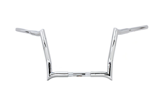MCM 12 inch Z-Bar Handlebar without Indents Chrome - 25-0144