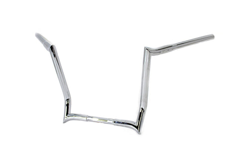 MCM 14 inch Z-Bar Handlebar without Indents Chrome - 25-0145