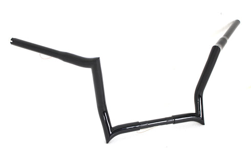 MCM 12 inch Z-Bar Handlebar without Indents Black - 25-0151