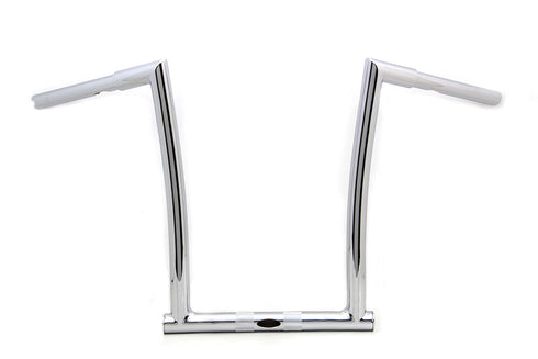 MCM 14 inch ChiZeled Z-Bar Handlebar Chrome - 25-0180