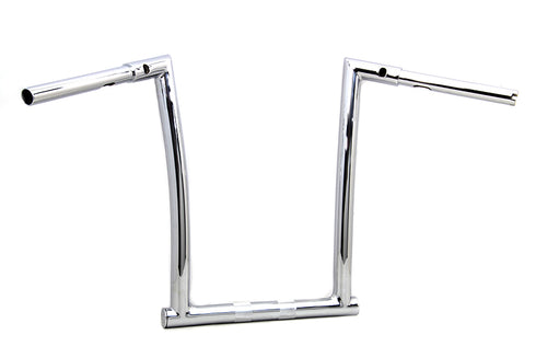MCM 14 inch ChiZeled Z-Bar Handlebar Chrome - 25-0180