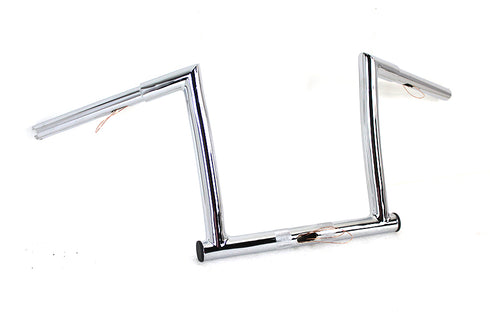 MCM 12 inch ChiZeled Z-Bar Handlebar Chrome - 25-0181