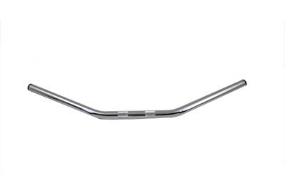 MCM Flat 1 inch Drag Handlebar with Indents Chrome - 25-0412