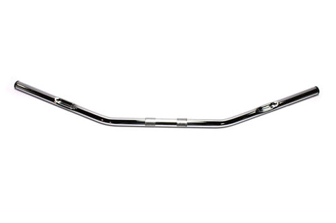 MCM Chrome Drag Handlebar with Indents - 25-0425