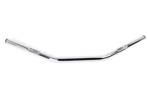 MCM Flat 1 inch Drag Handlebar with Indents Chrome - 25-0455