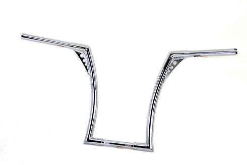 MCM 17 inch Chrome Z-Bar Handlebar with Indents - 25-0460