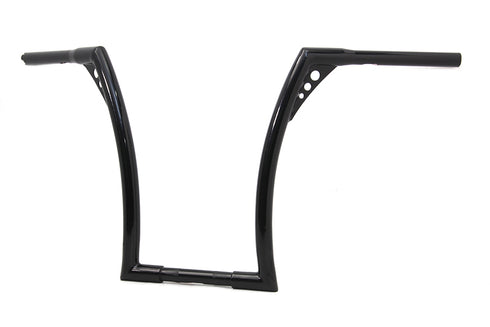 MCM 17 inch Black Z-Bar Handlebar with Indents - 25-0461