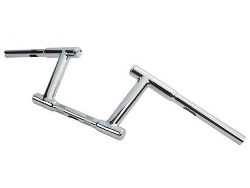 MCM 6 inch Z-Bar Racing Handlebar with Indents Chrome - 25-0565