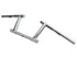 MCM 6 inch Z-Bar Racing Handlebar with Indents Chrome - 25-0565