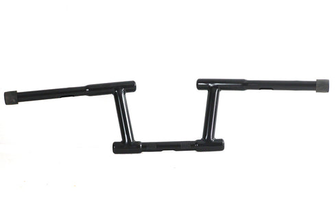 MCM 6 inch Z-Bar Racing Handlebar with Indents Black - 25-0566