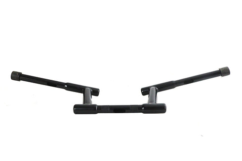 MCM 6 inch Z-Bar Racing Handlebar with Indents Black - 25-0566