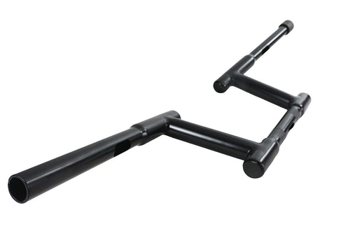MCM 6 inch Z-Bar Racing Handlebar with Indents Black - 25-0566