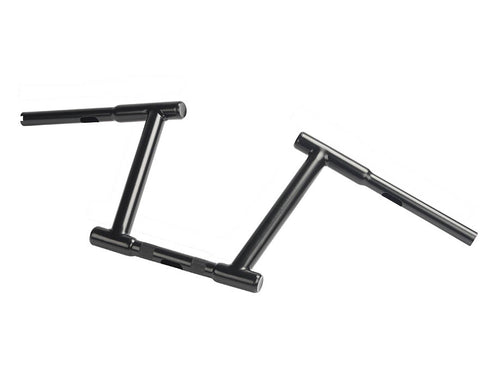 MCM 10 inch Z-Bar Racing Handlebar with Indents Black - 25-0570