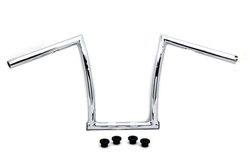 MCM 13 inch Chrome ChiZeled Z-Bar Handlebar with Indents - 25-0633