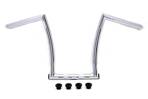 MCM 17 inch Chrome ChiZeled Z-Bar Handlebar with Indents - 25-0635