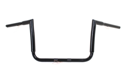 MCM 12 inch Black ChiZeled Z-Bar Handlebar without Indents - 25-0637