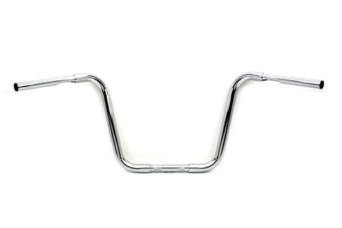 MCM 14 inch Buffalo Ape Hanger Handlebar with Indents Chrome - 25-0715