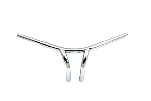 MCM 8-1/2 inch Curved Riser Bar Handlebar with Indents - 25-0720