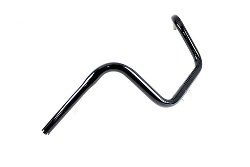 MCM 10 inch Mini Ape Hanger Handlebar with Indents Black - 25-0737