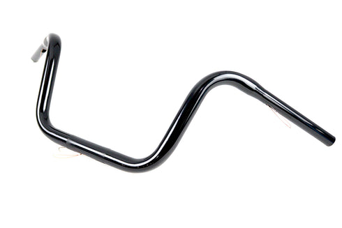 MCM 10 inch Mini Ape Hanger Handlebar with Indents Black - 25-0737