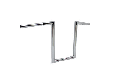 MCM 14 inch Fatty 'Z' Bar Handlebar without Indents Chrome - 25-0754