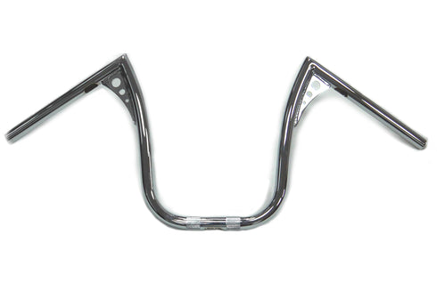 MCM 15 inch Chrome Z-Bar Handlebar with Wiring Slots - 25-0952