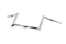 MCM 10 inch Chrome Z-Bar Handlebar with Indents - 25-1202