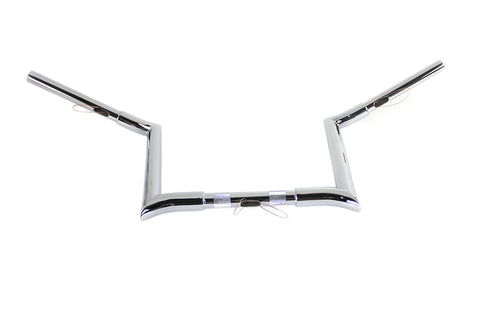 MCM 12 inch Chrome Z-Bar Handlebar with Indents - 25-1204