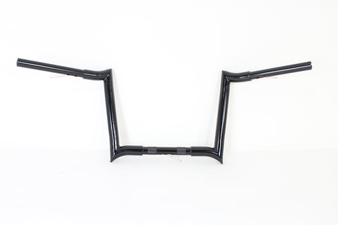 MCM 12 inch Black Z-Bar Handlebar with Indents - 25-1205