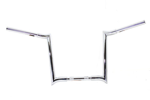 MCM 14 inch Chrome Z-Bar Handlebar with Indents - 25-1206