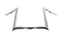 MCM 16 inch Chrome Z-Bar Handlebar with Indents - 25-1208