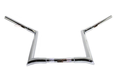 MCM 16 inch Chrome Z-Bar Handlebar with Indents - 25-1208