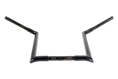 MCM 16 inch Black Z-Bar Handlebar with Indents - 25-1209