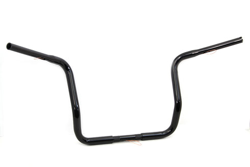 MCM 14 inch Dresser Ape Hanger Handlebar with Indents Black - 25-1276