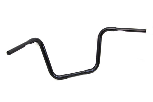 MCM 12 inch Buffalo Ape Hanger Handlebar with Indents Black - 25-1293