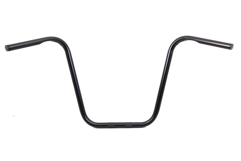 MCM 16 inch Ape Hanger Handlebar with Indents Gloss Black - 25-1306