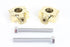 MCM 1 inch Handlebar Riser Set Brass - 25-1757