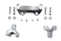 MCM 1-1/2 inch Post Riser Kit Chrome - 25-2100