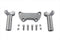 MCM 4-1/2 inch Post Riser Kit Chrome - 25-2114