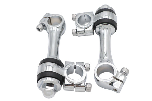 MCM Replica 4-1/4 inch Flanders Chrome Riser Set - 25-2127