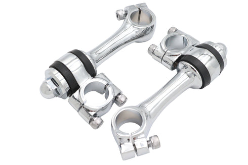 MCM Replica 4-1/4 inch Flanders Chrome Riser Set - 25-2127