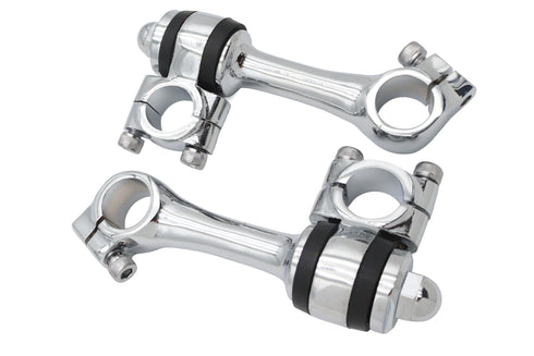 MCM Replica 4-1/4 inch Flanders Chrome Riser Set - 25-2127