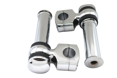 MCM 4-1/4 inch Offset Dog Bone Riser Set Chrome - 25-2141