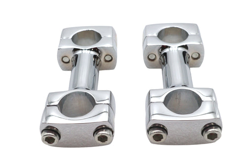 Paughco 3 inch Dog Bone Riser Set Chrome - 25-2158
